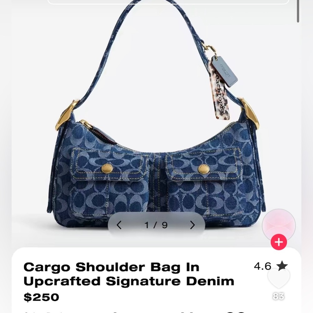 Coach cargo shoulder bag ( coachtopia)